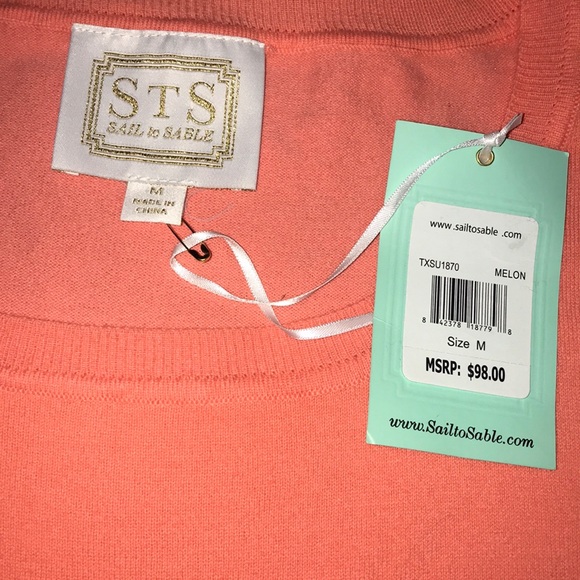 NWT Sail to Sable sleeveless top tassel hem. SizeM - Picture 2 of 3